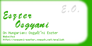 eszter osgyani business card